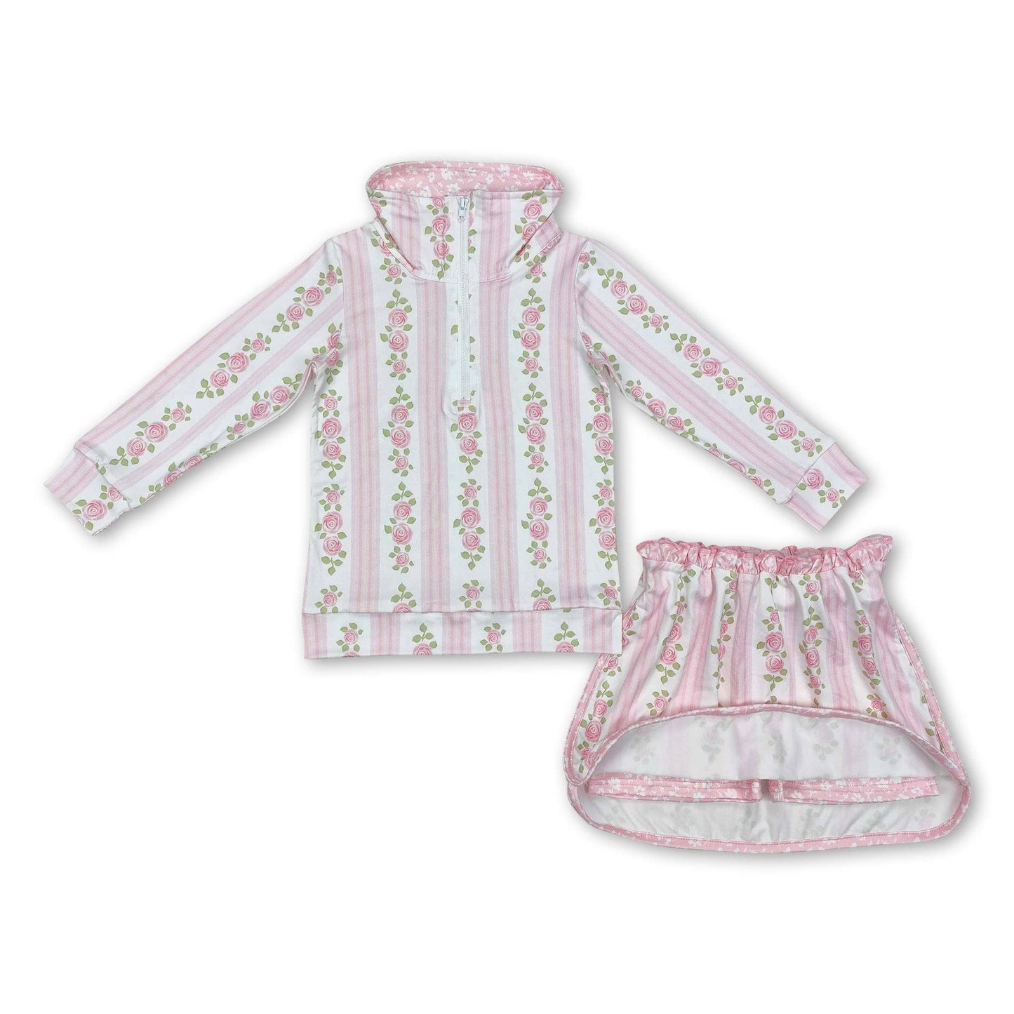 Floral pullover skirt set