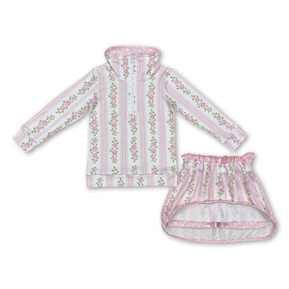 Floral pullover skirt set